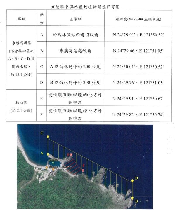 東澳公告範圍圖