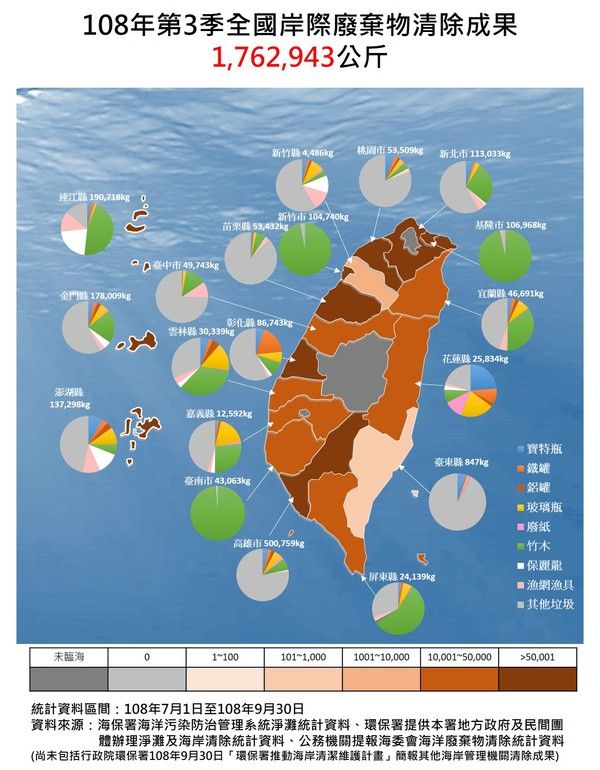 108年第3季岸際廢棄物清除成果地圖