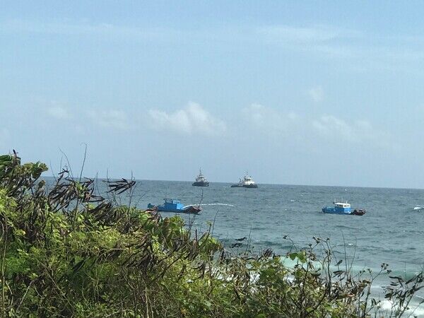 圖六  海上油污巡查及清除作業