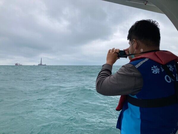 圖2 海保署辦理離岸風場打樁作業海上查核